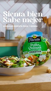 Ya está aquí la nueva Ensalada Completa Pollo y Quinoa, digestiva, fresca y muy sabrosa. ¡Perfecta para cualquier momento del día! 😉🥗 Sienta bien, sabe mejor. ¿Te animas? 🤔 #Florette #Florettelover #EnsaladaCompleta #PolloYQuinoa | Florette
