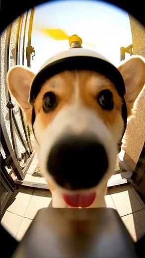 Dog Flies Like Helicopter Into Camera!