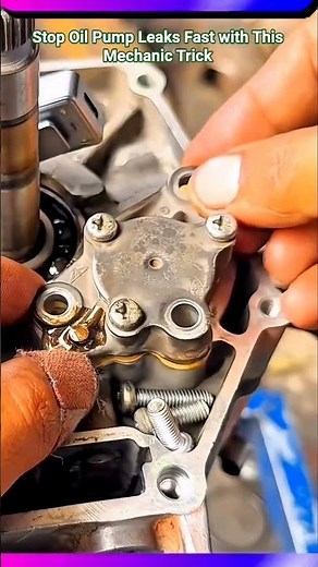 Stop Oil Pump Leaks Fast with This Mechanic Trick #automobile #mechanic #tricks