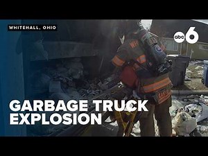 Trash collectors escape disaster as oxygen tank explodes in garbage truck