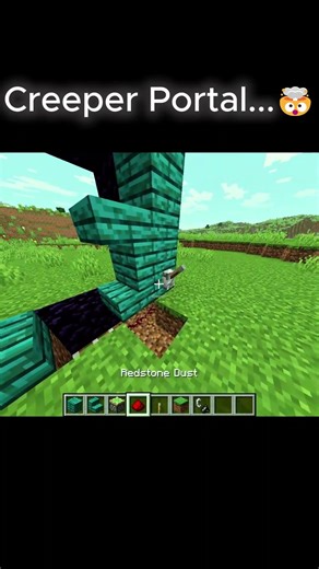How to create Creeper Portal in Minecraft 🤯 #minecraft #shortvedio #feedshorts #gaming