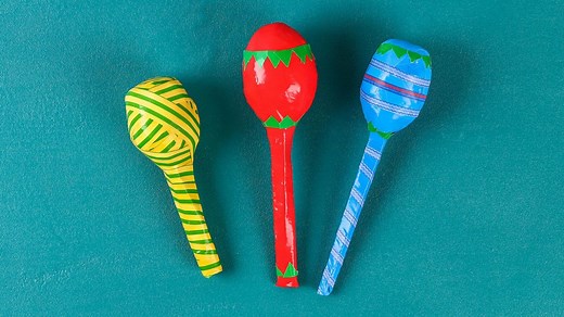 Cómo hacer unas maracas reciclando cucharas