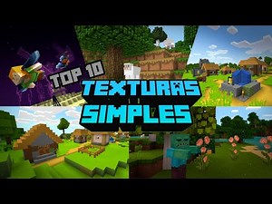 TOP 10 texturas SIMPLES para Minecraft BEDROCK - MAS FPS
