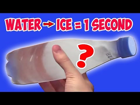 Secret to Freezing Water in Seconds. Water Instantly Freezes Inside Bottle