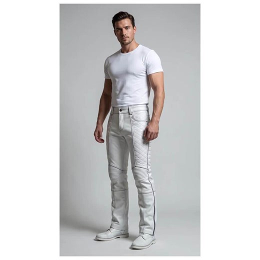 Men’s Leather Biker Pants – Quilted Slim Fit Motorcycle Trousers – Premium Handmade Leather Pants for Men - Etsy