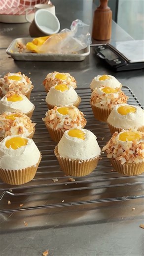 Today Nea's Hosting Fika with her Coconut Cupcakes with Passion Fruit Curd
