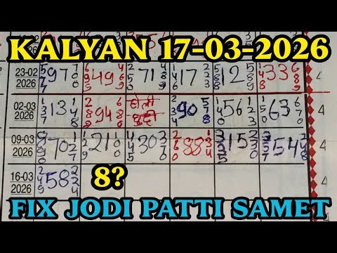 Kalyan Trick Today 17-03-2026 | Kalyan Open & Panel Line