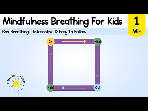 Box Breathing For Kids | Box Breathing Exercise For Kids - Calm Down Video For Kids (1 Min)