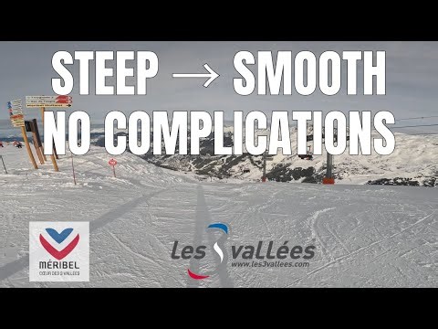 [4K] POV Skiing Combe Tougnète | Steep to Smooth Red Run | Méribel, Les 3 Vallées