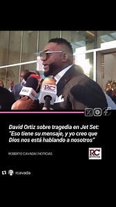 25 reactions | #Repost @rcavada with @use.repost ・・・ David Ortiz sobre tragedia en Jet Set: “Eso tiene su mensaje, y yo creo que Dios nos está hablando a nosotros” Puedes ampliar ingresando a nuestra página web www.robertocavada.com #RobertoCavada #RCNoticias #JetSet | Diáspora Dominicana | Facebook
