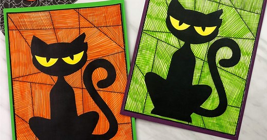 Halloween Black Cat Craft For Kids (Free Printable)