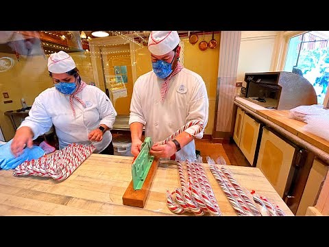 [2021] The Making Of Handmade Candy Canes At Disneyland - Full Process