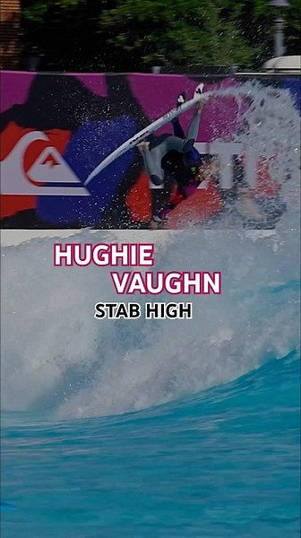 HUGHIE VAUGHN #stabhigh #airshow #atlanticsurfpark #surfing #wavepool #champion #backside #dhd