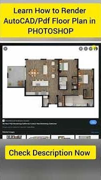 Learn how to Render AutoCAD /Pdf Floor Plan in PHOTOSHOP | 2 Week Challenge