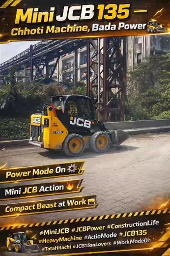 "Mini JCB 135 — Chhoti Machine, Bada Power 💪🚜"b#shorts