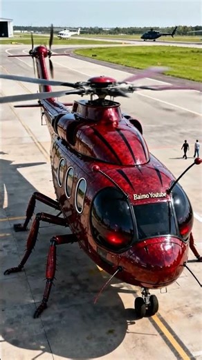 The Red Fly Helicopter You Won’t Believe Exists! #Airplane #helicopter #Aircraft #Avion #Aviation