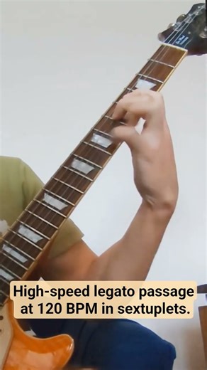 High‑speed legato passage at 120 BPM in sextuplets. #guitatsolo #legato