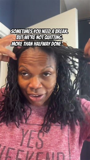 Microloc Retie Progress | One Side Done + Self-Care Break #Microlocs #Retightening #LocMaintenance