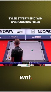 Tyler Styer gained the headlines at the UK Open with a thrilling victory over Joshua Filler 🇺🇸 One of the performances of his life 👏#WNT #Nineball | Matchroom Pool