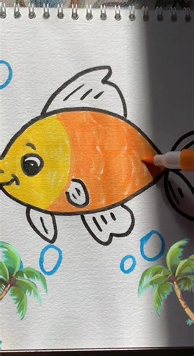 Coloring art Gold Fish