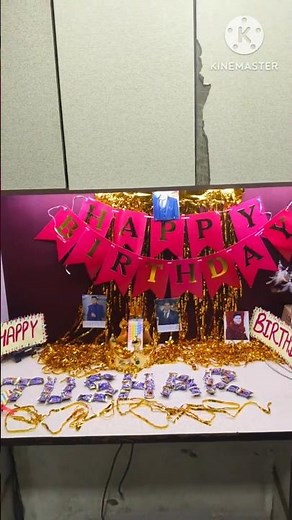 🎂 Birthday decoration ideas | Bday Decor easy | Office Birthday ideas 🎉 #bdaydecor #partydecorations