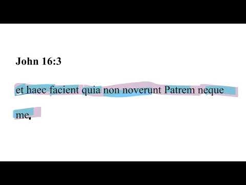 John 16:3 Latin Vulgate