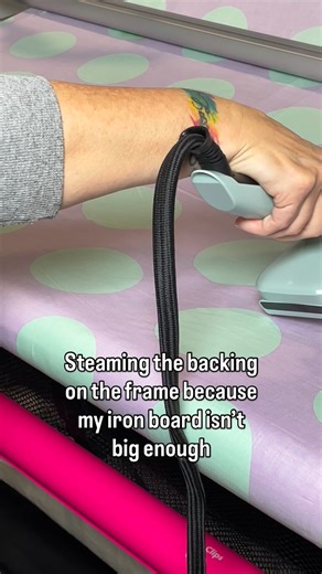 Carla Greene on Instagram: "#tulapink #quilt backing prep with #steam"