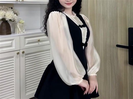 đầm tay dài nơ có bigsize #xh #xuhuong #emne #đầm_xinh