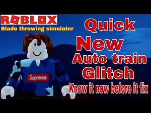 NEW *INSANE WORKING* AUTO TRAIN GLITCH ON BLADE THROWING SIMULATOR (Roblox blade throwing sim)
