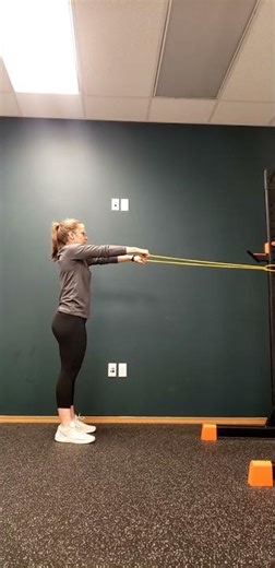 Banded face pull with external rotation with press
