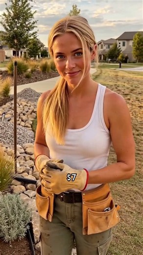 She Built a $7.1K Xeriscape Courtyard From Dead Lawn in 15 Days #DIY #Shorts