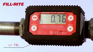 FILL-RITE 1 in. 2-35 GPM Digital In-Line Turbine Utility Accessory Fuel Transfer Meter Nickel Plated TT10ANC