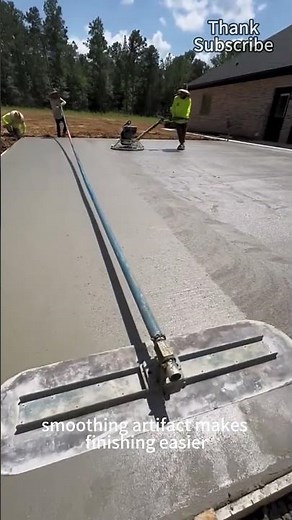 Concrete pavement finishing and leveling artifact, making finishing easier