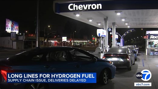 SoCal drivers finding long lines for hydrogen fuel amid supply chain issue