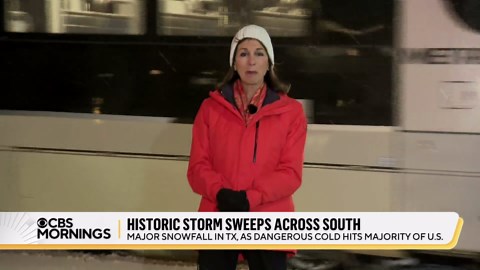 Dangerous winter storm with snow and freezing temperatures sweeps across southern U.S.