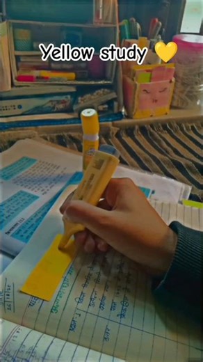 yellow 💛 colour stasnary 🌻 how to make notes 🌷#studywithme #yellow
