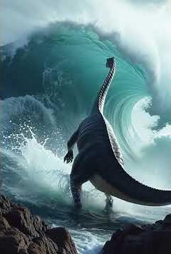 Tidal Wave vs Dinosaur! Stunning Realistic Scene 🌊🦕