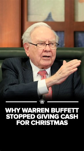GENTLEMANS CLUB on Instagram: "Warren Buffett shifted his Christmas gift strategy from giving his family $10,000 in cash to buying them shares after realizing the money was quickly spent. This change aimed to instill long-term thinking, as stocks appreciate over time, teaching patience and discipline rather than fleeting generosity. The underlying lesson is that while money fosters habits, assets build lasting wealth. Let us know your thoughts below ⬇️ - Follow @thegentlemans_club"