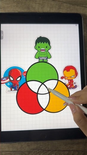 Marvel colour mixing art🥰 #marvel #spiderman #hulk #art