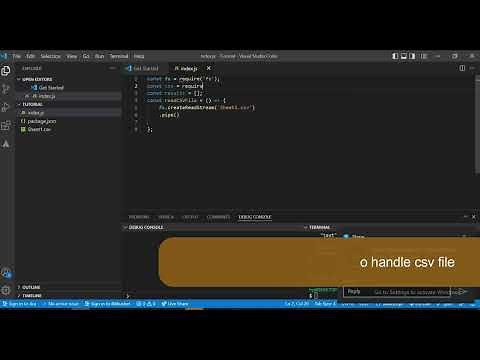 Read CSV file using Nodejs
