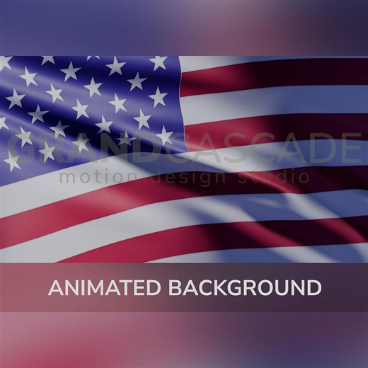 Waving US Flag Animated Background, Looped Seamless Animation National Colors, Vtuber Background United States Flag Instant Download, GC1002 - Etsy