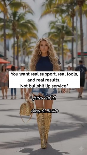 Join AICA ⬆️ TAKE A PEEK ➡️ Follow @amy.ai.bestie if you’re ready to create AI magic, and turn your ideas into income, no camera required. Let’s make it happen. You can feel it in the air. People are tired of empty promises, disappearing links, surprise fees, mentors who disappear, creators who are not available for support. It’s like the wild west out here sometimes. Consumers want real support. Real tools. Real results. Not bullshit lip service to secure a sale. That’s why AICA is so successfu