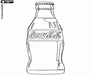 The original bottle of Coca-Cola coloring page printable game