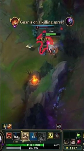 Ez Double Kill With Lethal Tempo Gnar!😎#leagueoflegends #gnar #gnarclips #shorts
