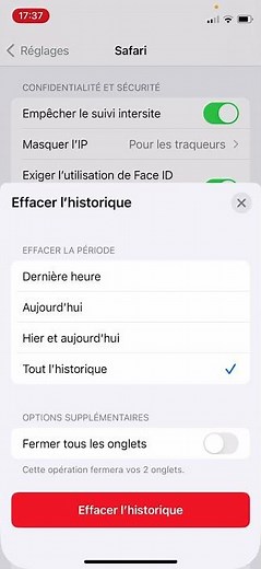 Clear Safari history and cookies on iPhone, empty the cache #iphone #ios #safari #smartphone