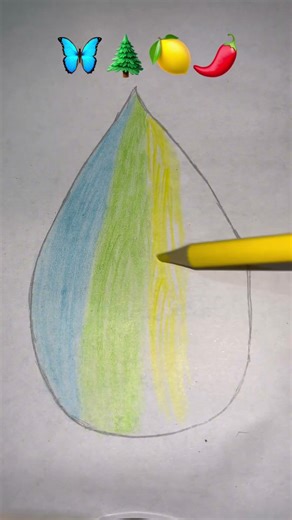 How to Draw and Color a Water Drop- Easy and Satisfying Art Tutorial🖍️✨