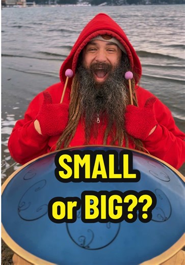 SMALL or BIG??? 🤷‍♂️ @RAV VAST #tonguedrum #percussion #drums #beard #nature