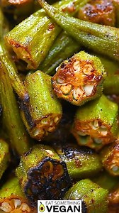 2.6M views · 28K reactions | Garlicky crispy okra that’ll change your mind about this veggie Recipe at Eat Something Vegan #okra #garlicokra #easyrecipe #plantbased #healthyrecipe #veggies #quickdinner #roastedveggies #glutenfree #dairyfree #veganfood #vegetablerecipes | Eat Something Vegan | Facebook