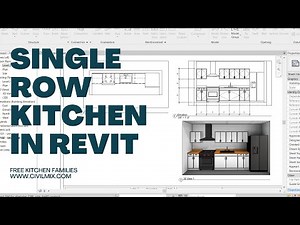 How to design a single row kitchen using Revit