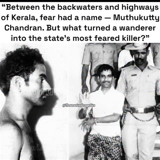 The Unsolved Tragedies | Mysterious Facts on Instagram: "In the mid-1980s, Kerala witnessed one of its darkest chapters when a man named Muthukutty Chandran, later infamously called “Ripper Chandran”, unleashed a wave of terror across the state. He drifted between towns and villages along highways and railway tracks, breaking into homes at night and k!lling anyone who stood in his way. Armed with a hammer or pickaxe, he bludge0ned his victims — often families asleep inside — and robbed them of m
